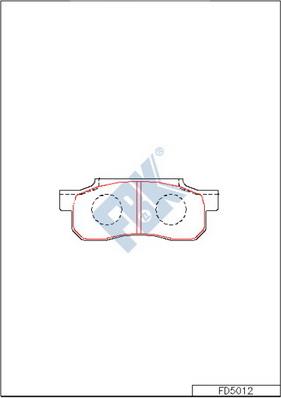 FBK FD5012 - Тормозные колодки, дисковые, комплект www.autospares.lv