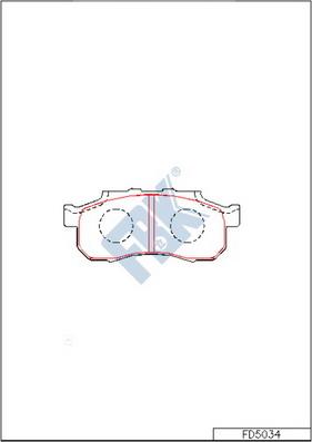 FBK FD5034 - Тормозные колодки, дисковые, комплект www.autospares.lv