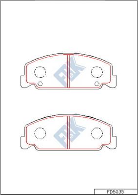 FBK FD5035 - Brake Pad Set, disc brake www.autospares.lv