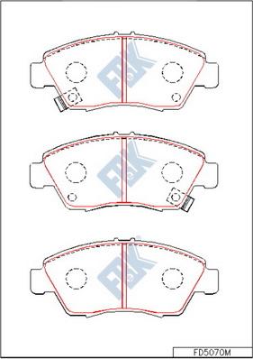 FBK FD5070M - Brake Pad Set, disc brake www.autospares.lv