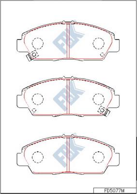 FBK FD5077M - Brake Pad Set, disc brake www.autospares.lv