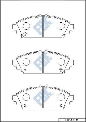 FBK FD5131M - Bremžu uzliku kompl., Disku bremzes www.autospares.lv