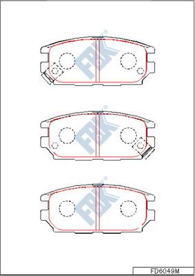 FBK FD6049M - Brake Pad Set, disc brake www.autospares.lv