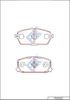 FBK FD6052 - Brake Pad Set, disc brake www.autospares.lv