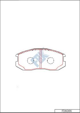 FBK FD6066 - Тормозные колодки, дисковые, комплект www.autospares.lv