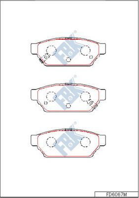 FBK FD6067M - Brake Pad Set, disc brake www.autospares.lv