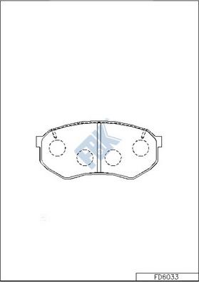 FBK FD6033 - Тормозные колодки, дисковые, комплект www.autospares.lv