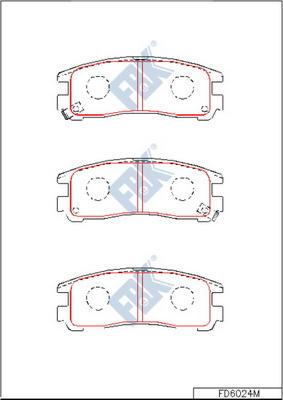 FBK FD6024M - Bremžu uzliku kompl., Disku bremzes autospares.lv