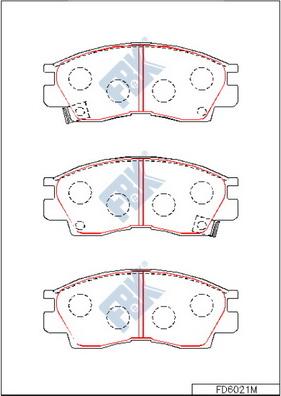 FBK FD6021M - Brake Pad Set, disc brake www.autospares.lv