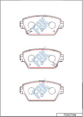 FBK FD6079M - Bremžu uzliku kompl., Disku bremzes www.autospares.lv