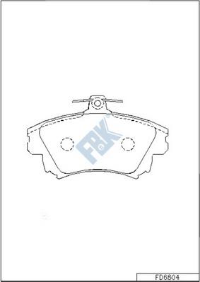 FBK FD6804 - Brake Pad Set, disc brake www.autospares.lv