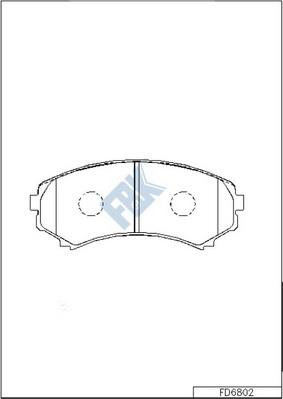 FBK FD6802 - Bremžu uzliku kompl., Disku bremzes autospares.lv