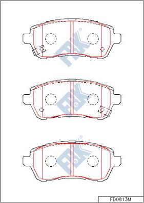 FBK FD0813M - Bremžu uzliku kompl., Disku bremzes www.autospares.lv