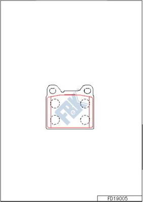 FBK FD19005 - Brake Pad Set, disc brake www.autospares.lv