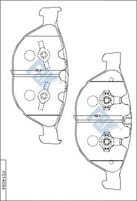 FBK FD14064 - Bremžu uzliku kompl., Disku bremzes www.autospares.lv