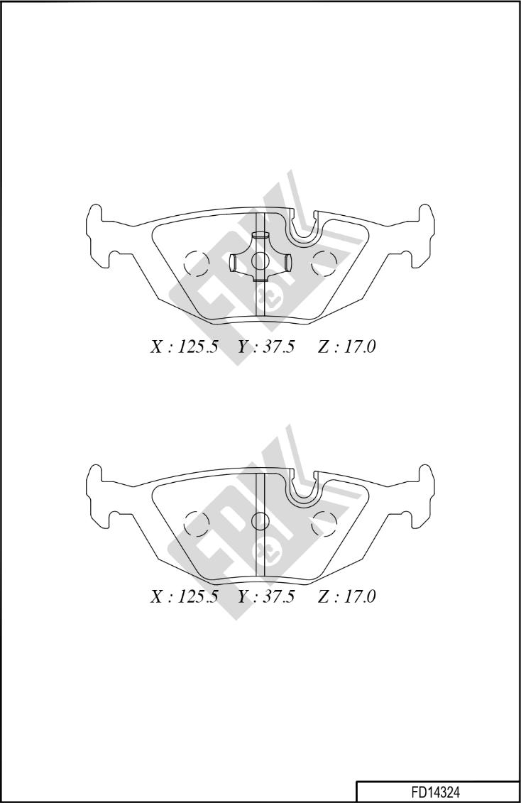 FBK FD14324 - Bremžu uzliku kompl., Disku bremzes autospares.lv