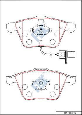 FBK FD15005M - Bremžu uzliku kompl., Disku bremzes autospares.lv