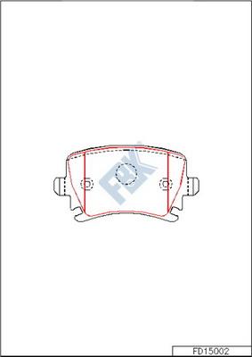 FBK FD15002 - Brake Pad Set, disc brake www.autospares.lv