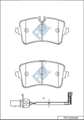 FBK FD15300M - Brake Pad Set, disc brake www.autospares.lv