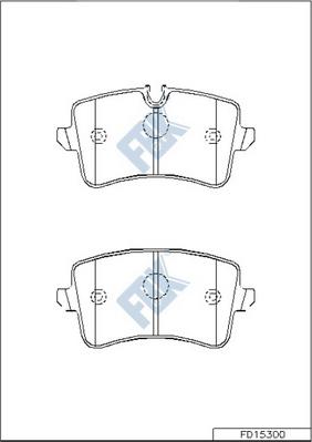 FBK FD15300 - Bremžu uzliku kompl., Disku bremzes www.autospares.lv