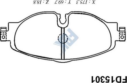 FBK FD15301 - Bremžu uzliku kompl., Disku bremzes www.autospares.lv