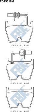 FBK FD15316M - Bremžu uzliku kompl., Disku bremzes www.autospares.lv