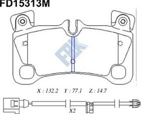 FBK FD15313M - Bremžu uzliku kompl., Disku bremzes www.autospares.lv