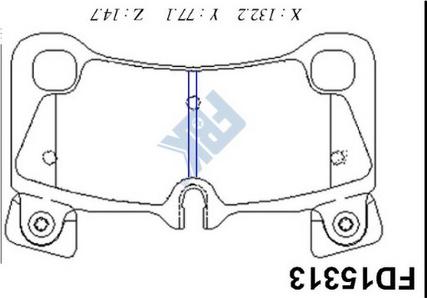 FBK FD15313 - Тормозные колодки, дисковые, комплект www.autospares.lv