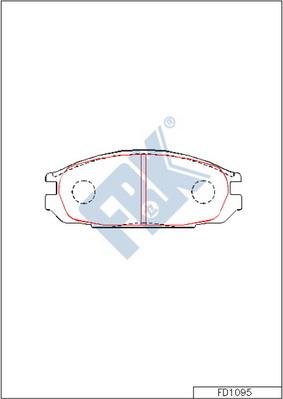 FBK FD1095 - Bremžu uzliku kompl., Disku bremzes autospares.lv