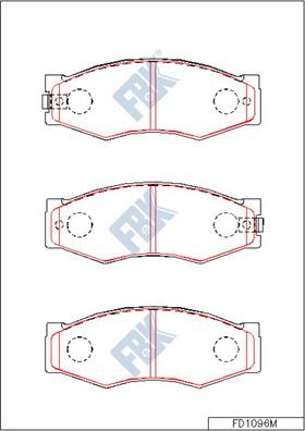 FBK FD1096M - Bremžu uzliku kompl., Disku bremzes www.autospares.lv