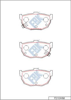 FBK FD1044M - Brake Pad Set, disc brake www.autospares.lv