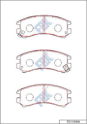 FBK FD1066M - Bremžu uzliku kompl., Disku bremzes autospares.lv