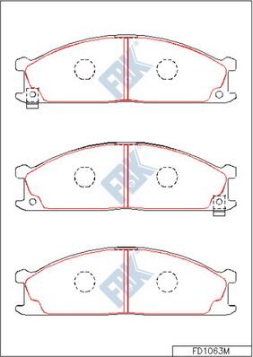 FBK FD1063M - Bremžu uzliku kompl., Disku bremzes www.autospares.lv