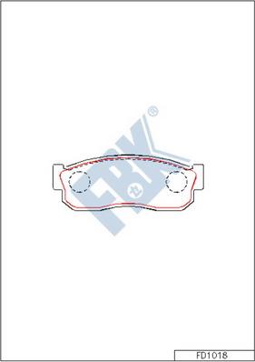 FBK FD1018 - Brake Pad Set, disc brake www.autospares.lv