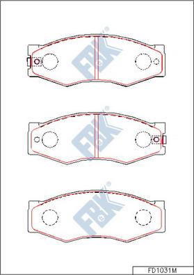 FBK FD1031M - Bremžu uzliku kompl., Disku bremzes www.autospares.lv