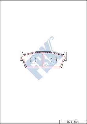 FBK FD1160 - Bremžu uzliku kompl., Disku bremzes autospares.lv