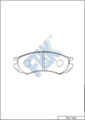 FBK FD1162 - Bremžu uzliku kompl., Disku bremzes autospares.lv