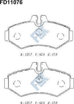 FBK FD11076 - Bremžu uzliku kompl., Disku bremzes www.autospares.lv