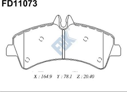 FBK FD11073 - Bremžu uzliku kompl., Disku bremzes www.autospares.lv