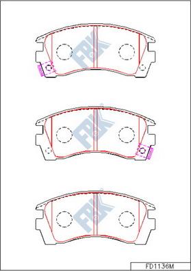 FBK FD1136M - Bremžu uzliku kompl., Disku bremzes www.autospares.lv