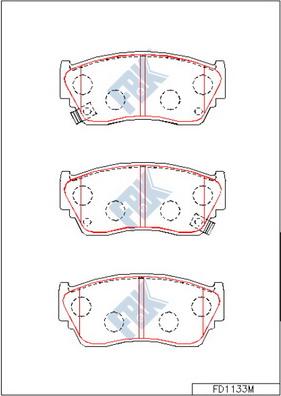 FBK FD1133M - Bremžu uzliku kompl., Disku bremzes www.autospares.lv