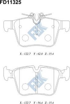 FBK FD11325 - Bremžu uzliku kompl., Disku bremzes autospares.lv