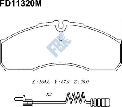 FBK FD11320M - Bremžu uzliku kompl., Disku bremzes autospares.lv