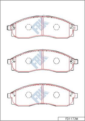 FBK FD1173M - Bremžu uzliku kompl., Disku bremzes www.autospares.lv