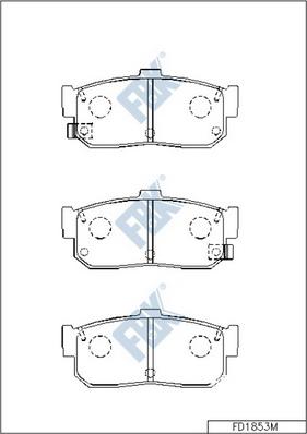 FBK FD1853M - Bremžu uzliku kompl., Disku bremzes www.autospares.lv