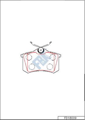 FBK FD18009 - Тормозные колодки, дисковые, комплект www.autospares.lv