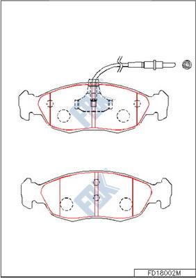 FBK FD18002M - Brake Pad Set, disc brake www.autospares.lv