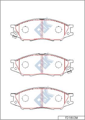 FBK FD1803M - Тормозные колодки, дисковые, комплект www.autospares.lv