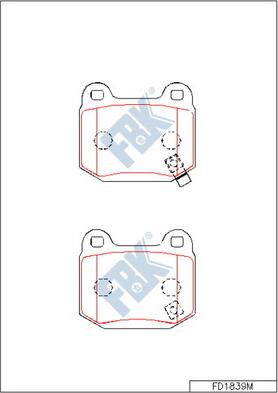 FBK FD1839M - Brake Pad Set, disc brake www.autospares.lv