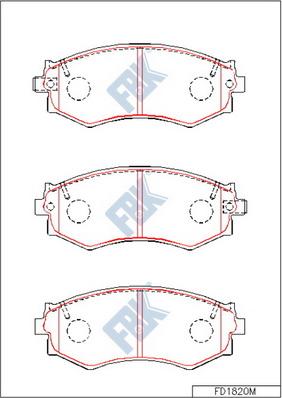 FBK FD1820M - Тормозные колодки, дисковые, комплект www.autospares.lv